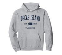 Orcas Island WA Vintage Athletic Sports JSN1 Sweat à Capuche