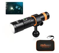 ORCATORCH D530V Lampes de Plongée, 1200 Lumen Lampe Vidéo de Plongée sous Marine 140 Degrés Super Grand Angle de Faisceau, 150 Mètres sous l'eau avec Fonction de Verrouillage de Sécurité