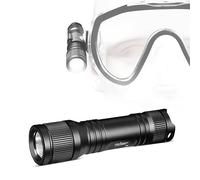 ORCATORCH D560 Mini Lampe Plongée Frontale 700 Lumens, 65g Léger Plongée | Interrupteur Rotatif Mécanique, Clip Masque MX05 Rotatif 360° Inclus, Utilisation Mains Libres, Plongée Épave Nocturne