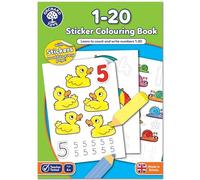 Orchard Toys 1-20 Sticker Colouring Sticker Book, Educational Colouring Book, Trace and Write Numbers 1-20, For Kids Age 4 Years +