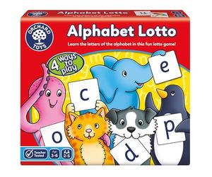 Orchard Toys Alphabet Lotto Game, Learn The Letters of The Alphabet, Fun Memory Game for Children Age 3-6. 4 Ways to Play! Educational Toy