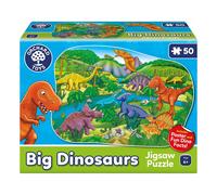 Orchard Toys Big Dinosaurs Jigsaw Puzzle for Kids - Large, 50-Piece, Dinosaur Fl