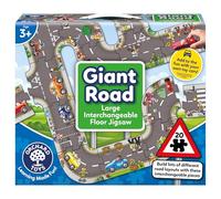 Orchard Toys Giant Road Jigsaw Puzzle, Car Track on a Large Floor Puzzle, Car Play Mat, Make Your Own Road Tape for Toy Cars, City, Construction, Educational Toys for Kids and Toddlers Age 3+
