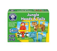 Orchard Toys Jungle Heads and Tails Game, Educational Game, 2 in 1 Activity, Educational Memory Game, Age 18 months, Educational Toy