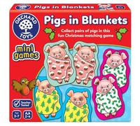 Orchard Toys Pigs in Blankets Mini Game, Christmas Stocking Filler, Advent Gift, Small and Compact, Educational Game, For Kids Age 3-7