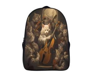 orchestre de chats sacs à dos étudiants décontracté cool étudiant cartable 2 compartiment pour adolescent et adulte ensemble musical sacs dos imprimé 3d-16,pour l'école les voyages affaires