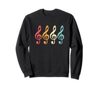 Orchestre de chœur rétro en forme de clé de sol Sweatshirt