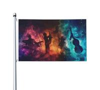Orchestre De Jazz Drapeau De Cour 90X150Cm Durable Drapeaux Décoratifs D'Extérieur Résistant Bannière Extérieur Pour Jardin Plage Cour