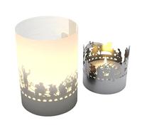 Orchestre Tube T-Light Jeu d'ombres musical avec bougie à motif pour une atmosphère harmonieuse