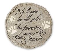 Orchid Valley Pierre funéraire pour animal domestique avec empreintes de pattes Inscription No longer by my side but forever in my heart » Cadeau de condoléances pour chien ou chat Imperméable