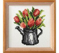 Orchidea Embroidery Cross Stitch Tulips Preprinted Frameless 7592
