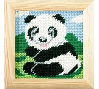 Orchidea Kit à broder avec cadre pour enfants demi point de croix Panda 1498