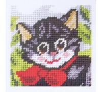 Orchidea Kit à broder pour enfants demi point de croix chat 9606