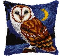 Orchidea - Kit à Crochet de Coussin - Hibou - Toile Imprimée - 4.5 Compter - Pour Adultes - 30.4139