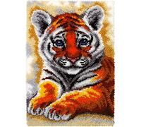 Orchidea - Kit à Crochet de Tapis - Jeune Tigre - Toile Imprimée - 4.5 Compter - Pour Adultes - 30.4121