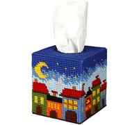 Orchidea - Kit Broderie de Housse de la Boîte à Mouchoirs - Ville la Nuit - Toile en Plastique - 7 Compter - Pour Adultes - 30.5103