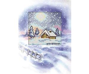 Orchidea kit carte au point de croix - Moonlit de Noël Snowy Village