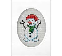 Orchidea Kit de broderie au point de croix Motif bonhomme de neige de Noël