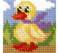 Orchidea Kit de broderie : Ma première broderie : Mini : canard 10,5 x 10,5 cm.