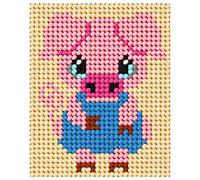 Orchidea kit de broderie : Mon premier Cochon, Multi, 17 x 20.5 cm