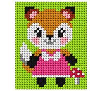 Orchidea Kit de Broderie : Mon Premier Fox, Multi, 17 X 20.5 cm