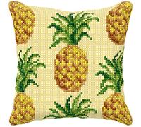Orchidea - Kit de Coussin à Broder au Point de Croix - Ananas - Toile Imprimée - 4.5 Compter - Pour Adultes - 30.9587
