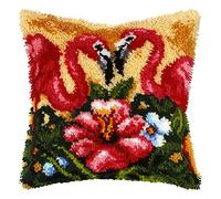 Orchidea Kit de crochet de verrouillage, Coussin, Coloris Assortis, 40,6 x 40,6 cm ORC.4081