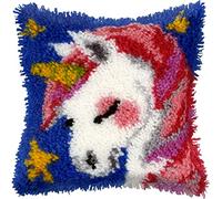 Orchidea kit de Tapisserie au Crochet : Coussin : Licorne, Multi, 25.5 cm x 25.5 cm