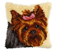 Orchidea kit de Tapisserie au Crochet : Coussin : Yorkshire, Multi, 25.5 cm, Polyester, Multicolore, 25,5cm x 25,5cm