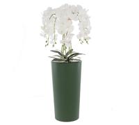 Orchidée artificielle - BOTLE - H 107.5 cm - Pot moderne - Fleurs réalistes - Sans entretien