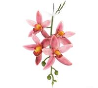 Orchidée artificielle d'Asie de l'Est formée à partir d'EVA pour décoration de table d'invités de mariage, décoration de salle à manger et image marketing numérique (F)