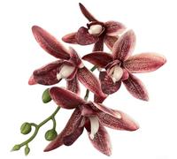 Orchidée artificielle d'Asie de l'Est formée à partir d'EVA pour décoration de table d'invités de mariage, décoration de salle à manger et image marketing numérique (E)