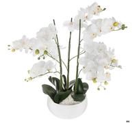 Orchidée artificielle pot céramique blanc H65cm - Atmosphera createur d'interieur