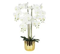 Orchidée artificielle toucher naturel pot or 100cm