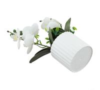 Orchidée bonsaï artificielle pour une utilisation en intérieur, plante phalaenopsis réaliste pour décoration de maison et de bureau (blanc)