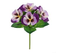 Orchidée de pensée artificielle en soie (réaliste) avec pétales doux pour table de mariage (violet)