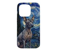 Orchidée Inca péruvienne Van Gogh Nuit étoilée Coque pour iPhone 15 Pro