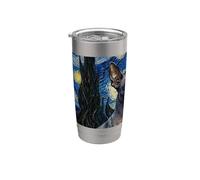 Orchidée Inca péruvienne Van Gogh Nuit étoilée Gobelet isotherme en acier inoxydable double paroi