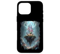Orchidée Mystique Crystal Island Blooming Futuriste Monde Coque pour iPhone 16 Pro Max