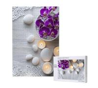 Orchidée Puzzle Zen 500 Pièces Adultes, DIY Puzzles Classiques Art avec Boîte d'emballage et Photos de Référence, Relaxation/Soulagement du Stress/Jeux Amusants, Creatif Cadeau pour Femme M-1405