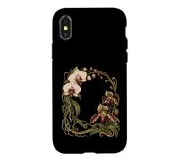 Orchidée Sabot De Vénus Botanique Vintage Art Floral Coque pour iPhone X/XS
