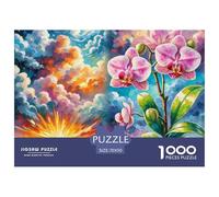 Orchidéeée Dendrobium 1000 Piece Jigsaw Puzzle for Adults Educhational Games Stress Relief Puzzle Exercise The Memory of The Brain for Family Decorations 70x50cm/1000pcs