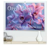 Orchideen - farbenfroh durchs Jahr (hochwertiger Premium Wandkalender 2026 DIN A2 quer), Kunstdruck in Hochglanz: Motivkalender Orchideen