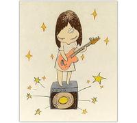 ORCOW Affiche Guitare Fille Toile Affiche Mur Art Yoshitomo Nara Peinture Yoshitomo Nara Imprime Des Images Modernes La Décoration Intérieure 40X60 Cm sans Cadre