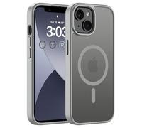 ORDA Coque magnétique pour iPhone 13 Mini 5,4", compatible avec MagSafe, arrière mat translucide et anti-chocs, pour iPhone 13 Mini, gris