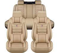 ORDALI Housse de siège de Voiture en Cuir pour BMW X3 E83 F25 2005 2006 2007-2019,Tout Compris Couvre Sieges Avant et Arrière sièges Protection Ensembles Interieur Accessoires,A-Beige