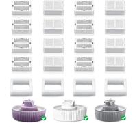 OrdasPet - Lot de 20 filtres de rechange pour fontaine à eau en céramique de 2,1 l - Filtre à charbon actif en coton et filtre en mousse - Remplacement toutes les 2 semaines