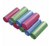 Ordate 40 Litre 9 Rouleaux Bleu Vert Rose Sacs Poubelle Sac Poubelle Haute Sachet Poubelle, 180 Comptesac