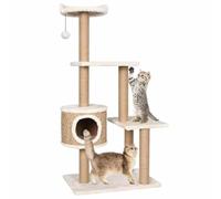 Ordellia Arbre à Chat avec griffoirs 123 cm Herbiers Marins Grand Centre de Jeux pour Chats avec Plusieurs perchoirs Maison pour Dormir Grimper et se détendre en sisal