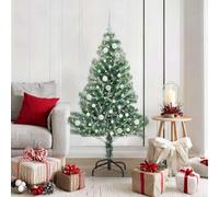 Ordellia Arbre de Noël Artificiel floconné de Neige avec lumière LED, décor élégant et Durable pour intérieur ou extérieur, Taille 75 x 75 x 150 cm, avec guirlandes Lumineuses, Boule